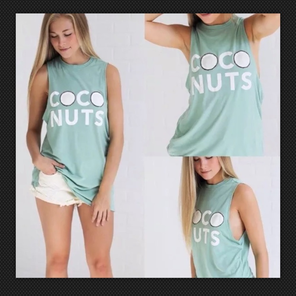 SHOW ME YOUR MUMU COCONUTS Tunic Tank SMALL
